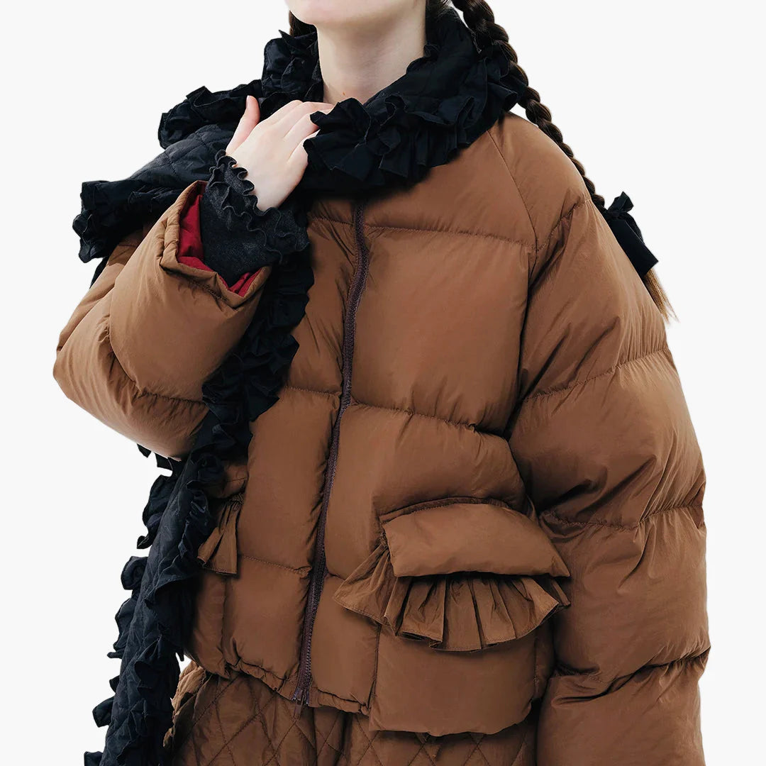 Chaqueta acolchada oversize para mujer estilo retro casual de invierno