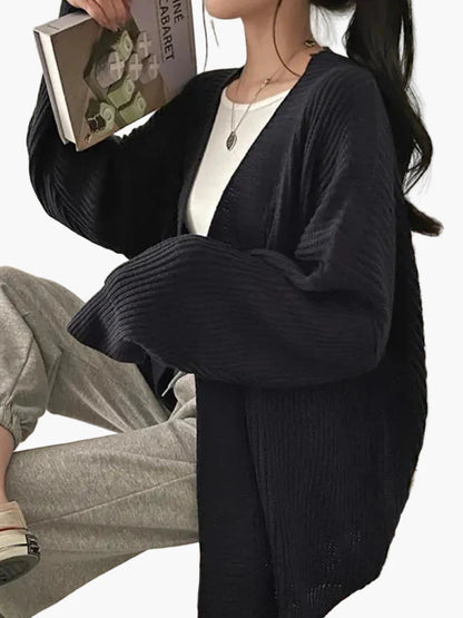 Luźny damski kardigan w stylu casual, modny na co dzień