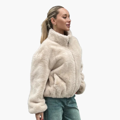 Chaqueta de mujer elegante estilo urbano corte oversize para el invierno