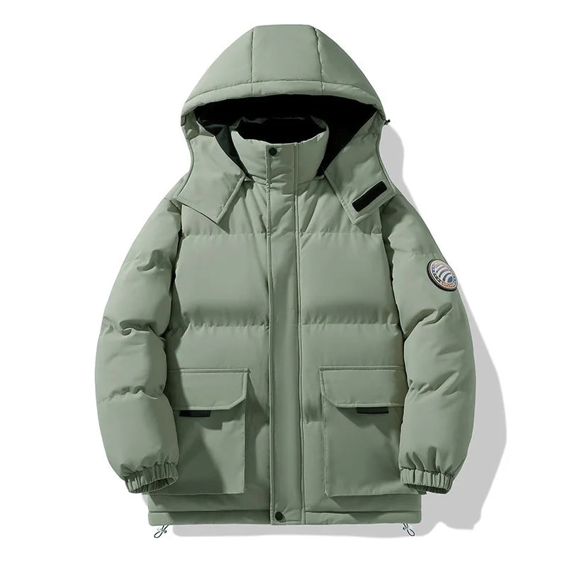 Chaqueta acolchada urbana con capucha para hombre