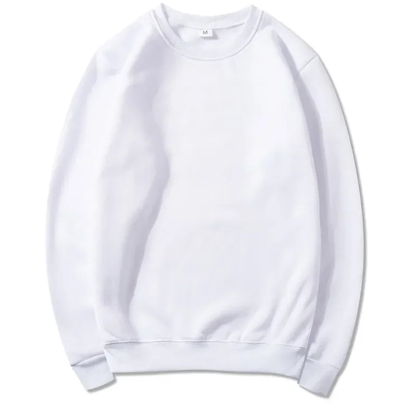 Sweat-shirt Homme Col Rond Manches Longues Uni Couleur Vive