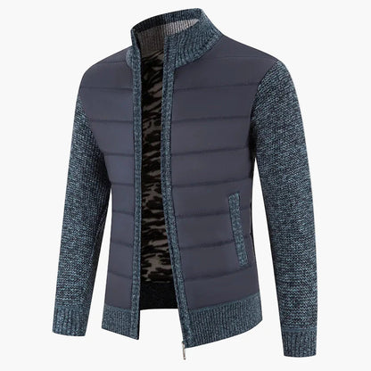 Men's casual urban style long-sleeve jacket with zipper closure