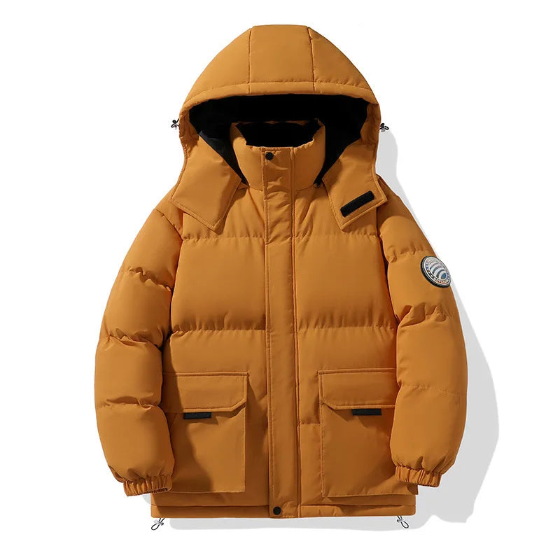 Chaqueta acolchada urbana con capucha para hombre
