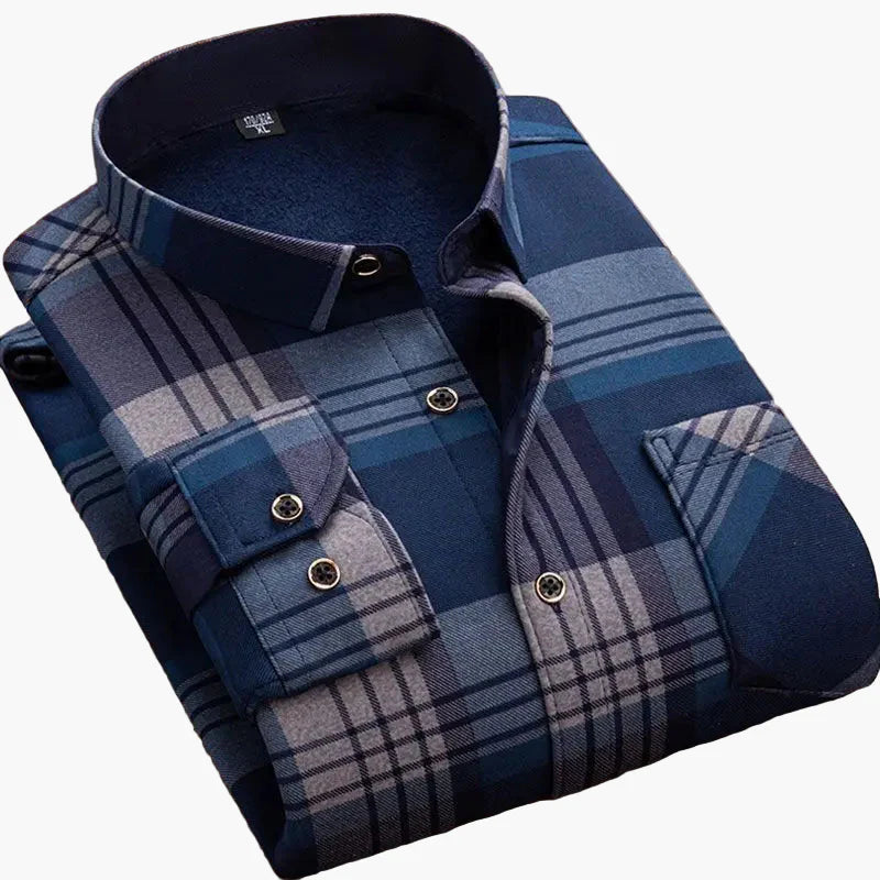 Camisa de cuadros casual para hombre, estilo clásico elegante, ideal para un look diario o profesional