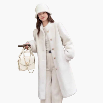 Elegante Dames Winterjas Klassieke Stijl voor Uitgaan en Dagelijks Gebruik