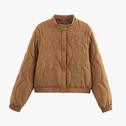 Chaqueta casual para mujer estilo bohemio con flores de moda