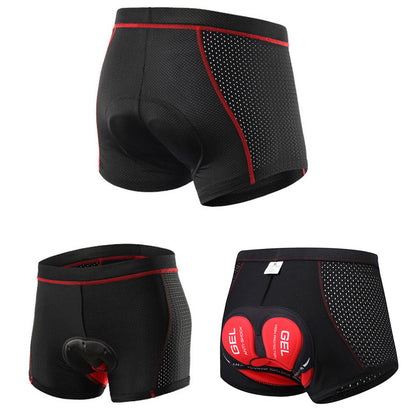 Short de cyclisme homme rembourré gel 5D respirant anti-choc pour longues distances