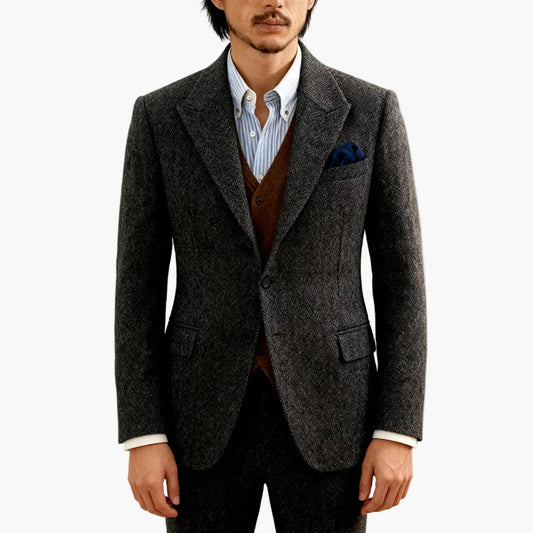 Elegant men's suit classic style for business and formal occasions