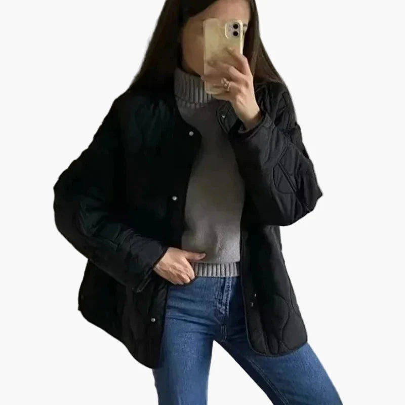 Chaqueta acolchada ligera de estilo casual para mujer, ideal para otoño y primavera