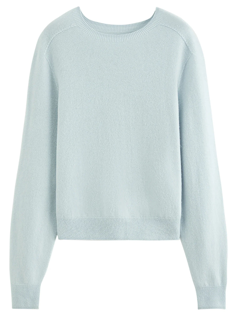 Maglione da donna morbido con collo rotondo e maniche lunghe, disponibile in diversi colori