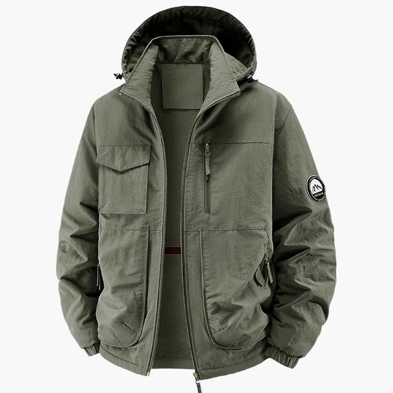 Men's Urban Style Hiking Jacket with Hood – Ideal for Outdoor and Daily Activities