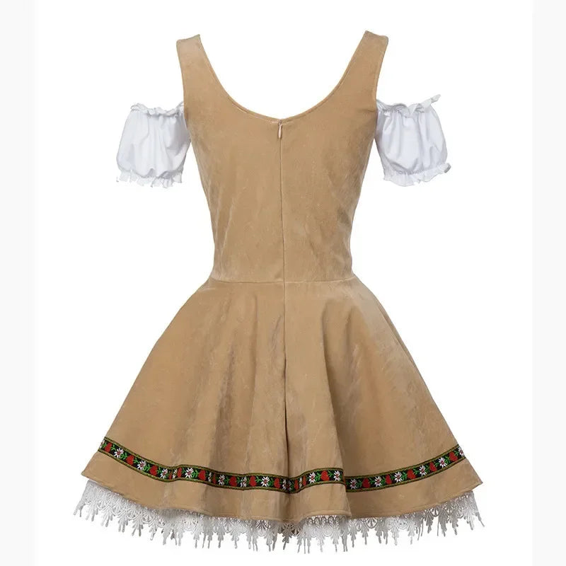Déguisement Traditionnel Oktoberfest Couple Adulte Homme Femme Beige Marron