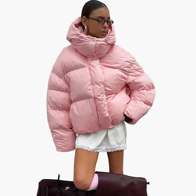 Chaqueta acolchada oversize para mujer estilo urbano invierno
