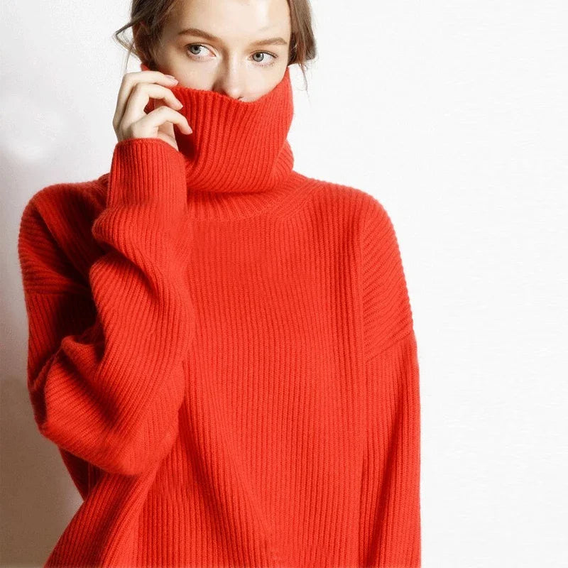 Oversize polotröja för dam – avslappnad och trendig stil