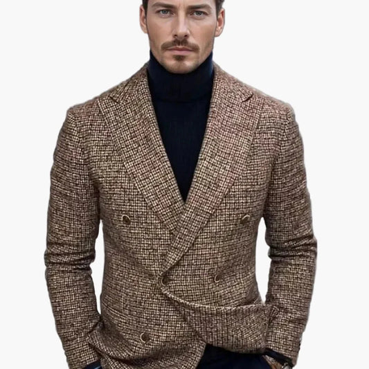 Chaqueta cruzada elegante para hombre estilo negocios – Moderna y sofisticada