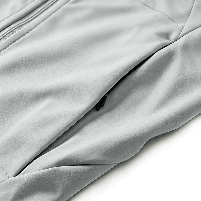 Men's Hooded Waterproof and Windproof Jacket with Fleece Lining