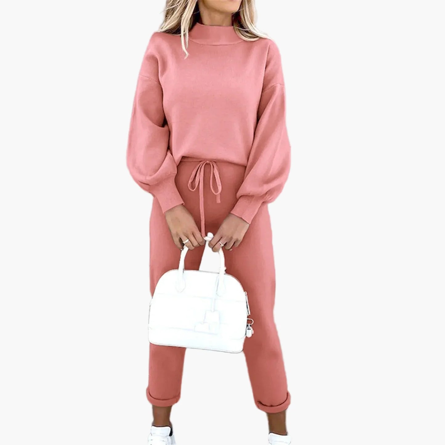 Dwuczęściowy zestaw damski styl casual chic na czas wolny i do miasta