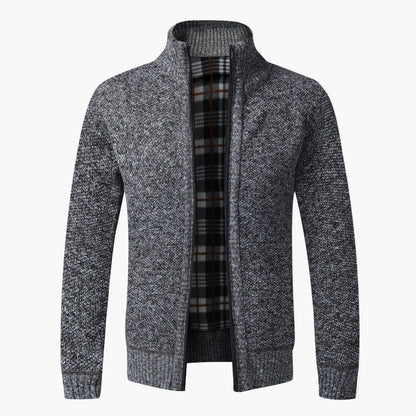 Męski sweter bez rękawów w stylu casual z zamkiem na jesień i zimę