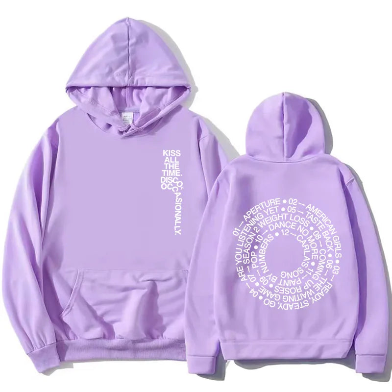 Sweat à capuche unisexe avec imprimé graphique devant et dos, plusieurs motifs et couleurs