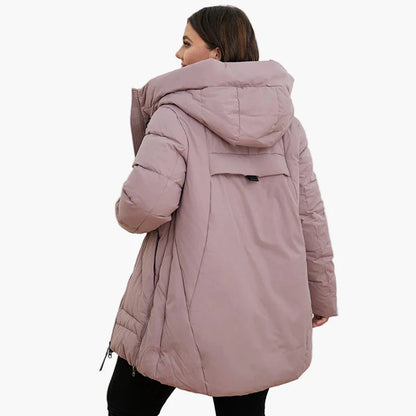 Cappotto invernale trapuntato con cappuccio da donna, stile moderno e comfort quotidiano