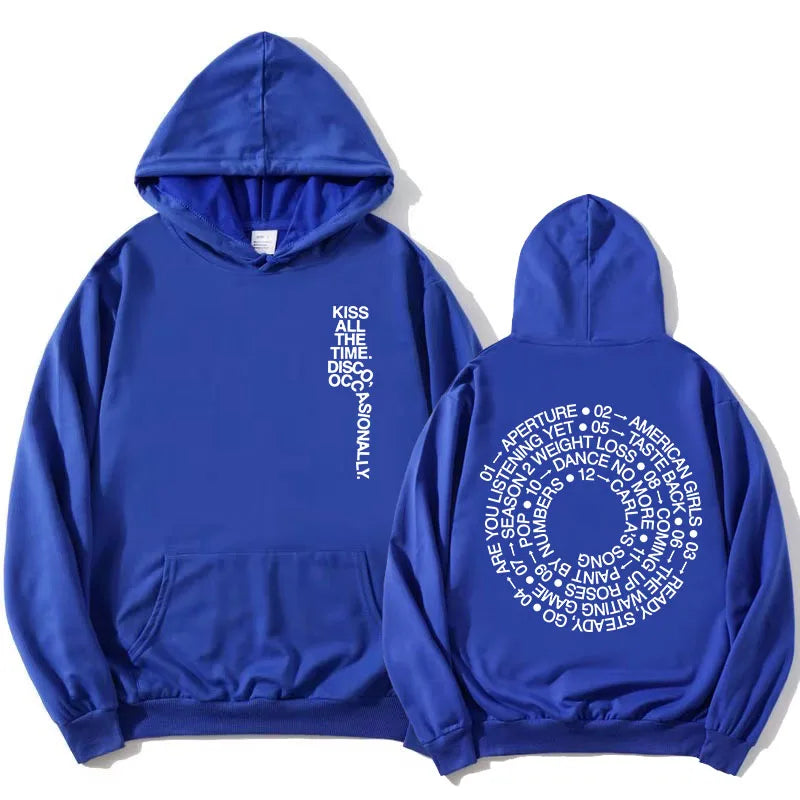 Sweat à capuche unisexe avec imprimé graphique devant et dos, plusieurs motifs et couleurs