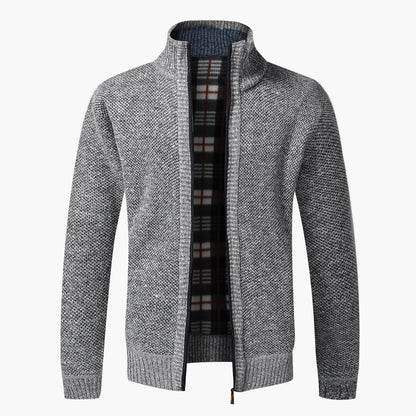 Męski sweter bez rękawów w stylu casual z zamkiem na jesień i zimę