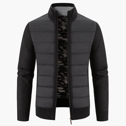 Men's casual urban style long-sleeve jacket with zipper closure