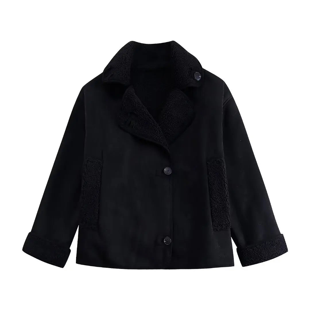 Chaqueta Oversize Mujer Estilo Urbano Elegante para Otoño e Invierno