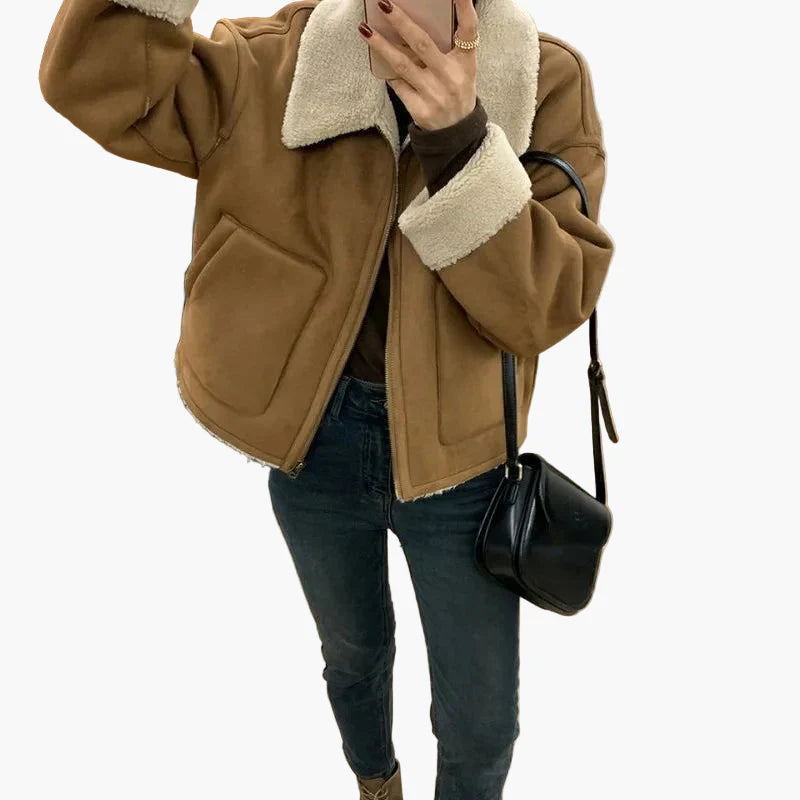 Chaqueta aviador casual para mujer estilo urbano