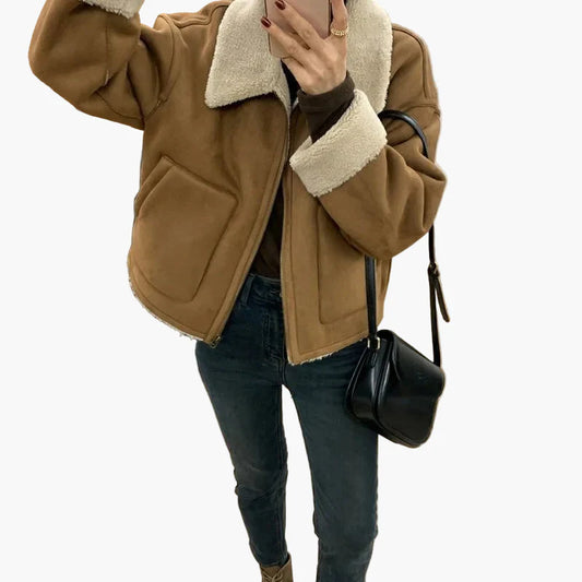 Chaqueta aviador casual para mujer estilo urbano