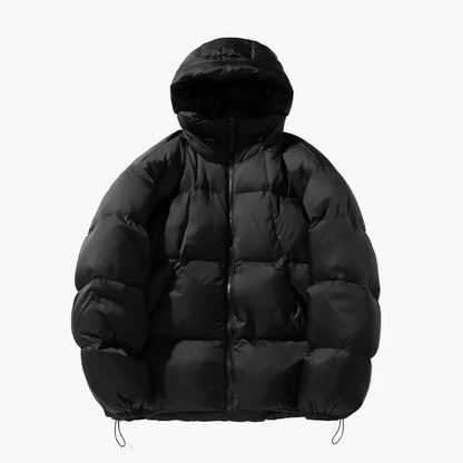 Oversized unisex dunjacka med huva i urban stil för vinter – Perfekt för vardag och utomhus