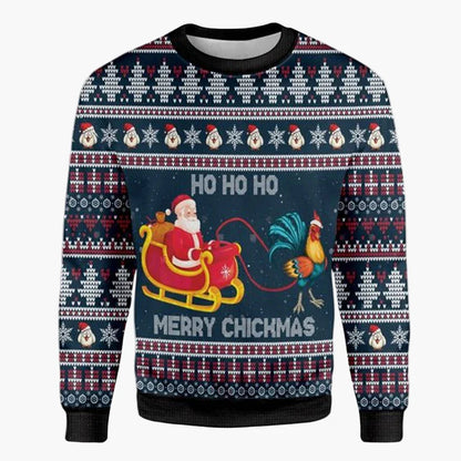 Męska bluza świąteczna w stylu motocyklisty – świąteczna bluza z humorem Santa na motocyklu