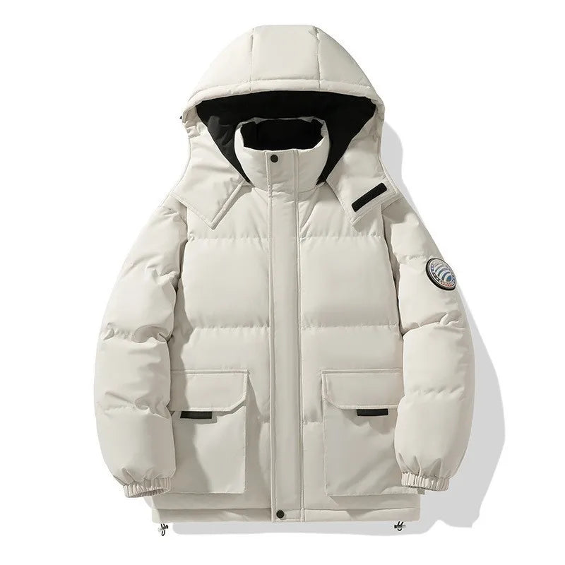 Chaqueta acolchada urbana con capucha para hombre