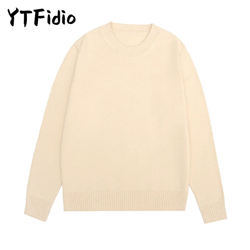 Pull Ras du Cou Coupe Classique en Maille Unie pour Femme