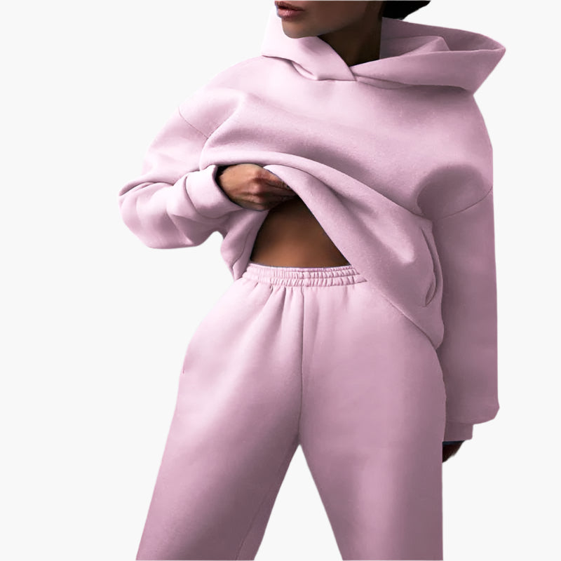 Conjunto de Chándal Casual para Mujer - Sudadera Oversize y Pantalón de Jogging Cómodo para Casa y Ocio