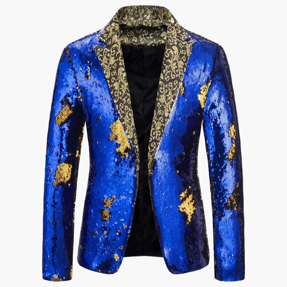 Men's luxury style sequin evening jacket for festive events and shows