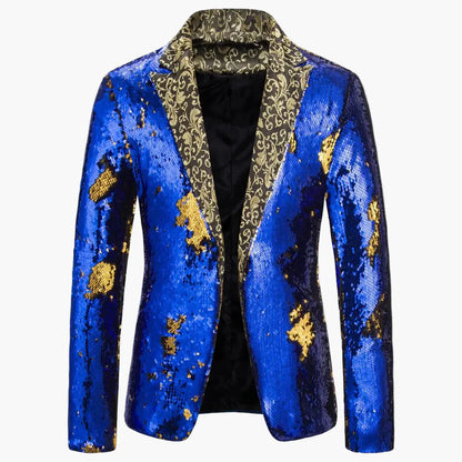 Men's luxury style sequin evening jacket for festive events and shows