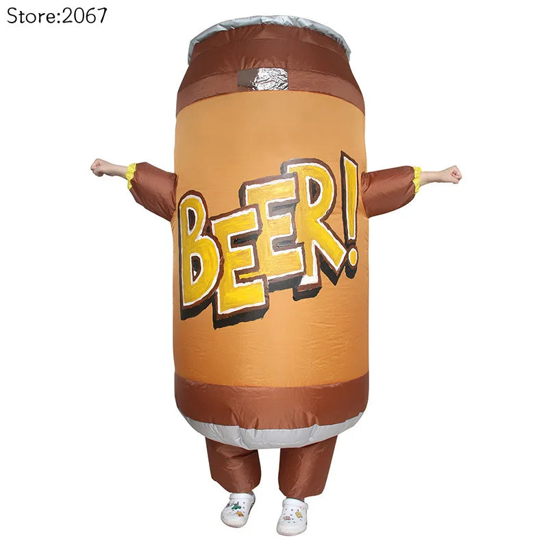 Adult inflatable beer can or energy drink costume