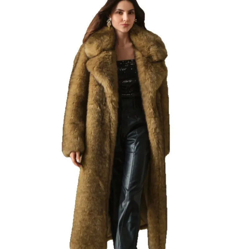 Manteau long d'hiver style vintage pour femme - Élégance oversize et look rétro chic
