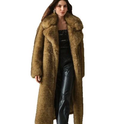 Manteau long d'hiver style vintage pour femme - Élégance oversize et look rétro chic