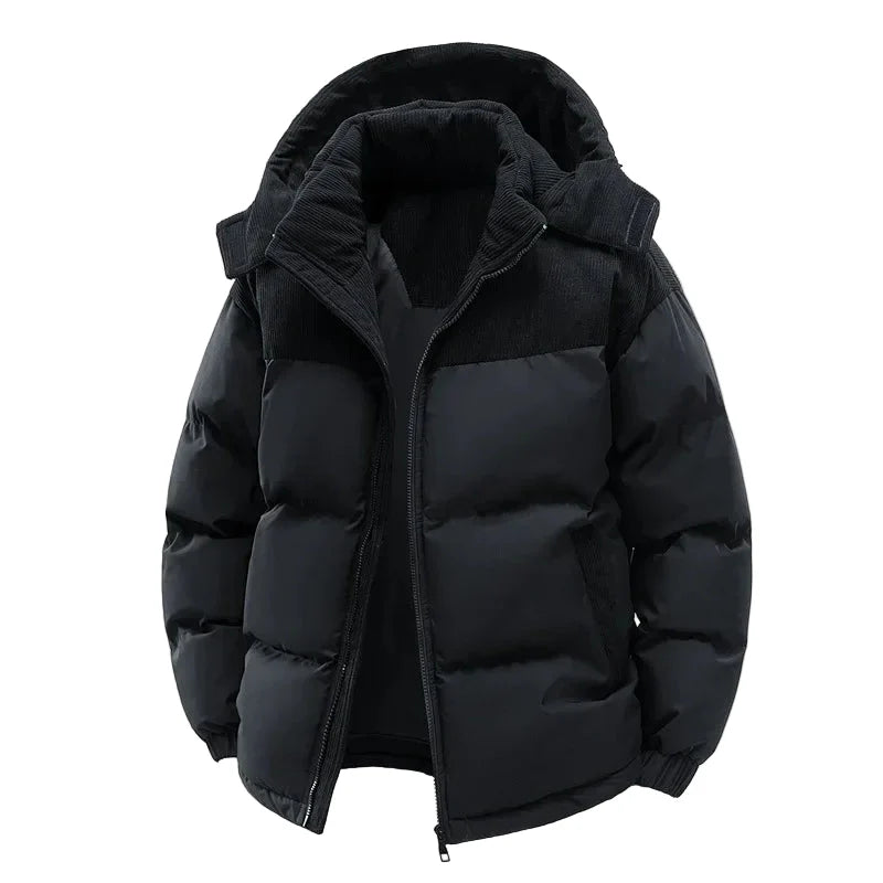 Casual style hooded puffer jacket for men – Ideal for winter and leisure