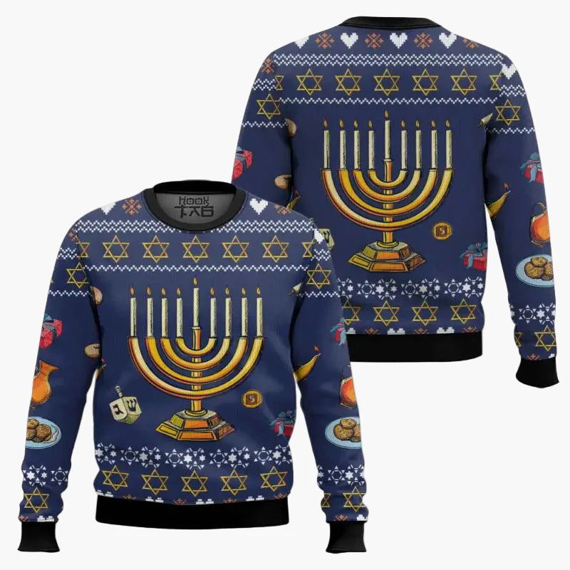 Unisex sweatshirt i stygg Hanukka-genserstil "Not Today Santa" – fest og humor til jul og Hanukka