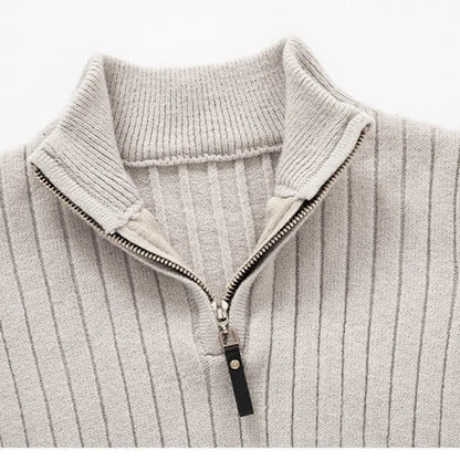 Chaqueta con cremallera media de estilo acanalado para hombre, elegante y cómoda, ideal para otoño-invierno