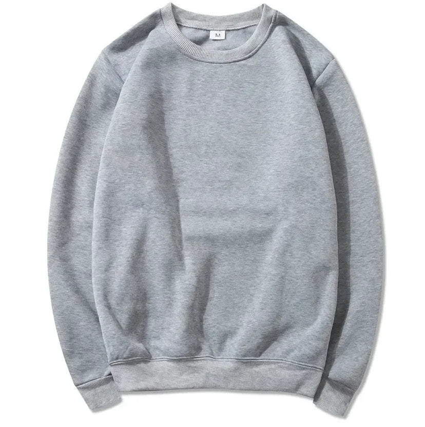 Sweat-shirt Homme Col Rond Manches Longues Uni Couleur Vive