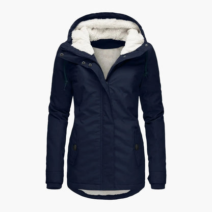 Chaqueta de Invierno para Mujer Estilo Urbano con Capucha Forrada – Elegancia Diaria y Confort Térmico