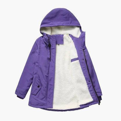 Abrigo de Invierno para Mujer con Capucha Estilo Casual Caliente para Exterior