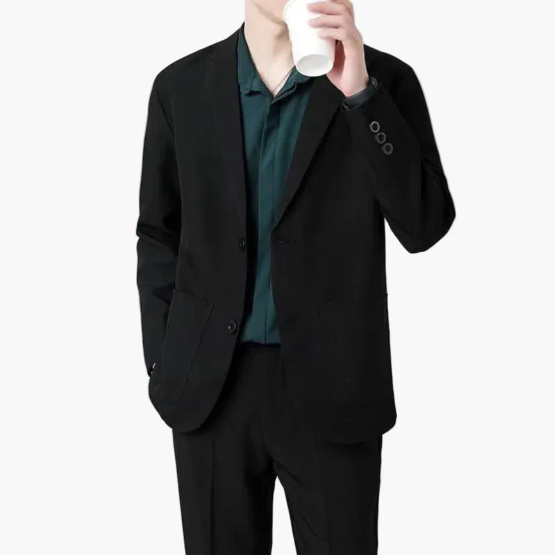 Avslappnad och elegant herrblazer i urban stil