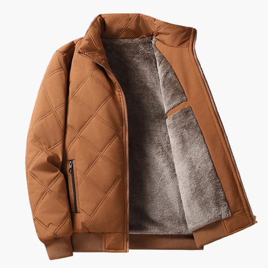 Warm quilted jacket for men casual urban style – ideal for winter and autumn