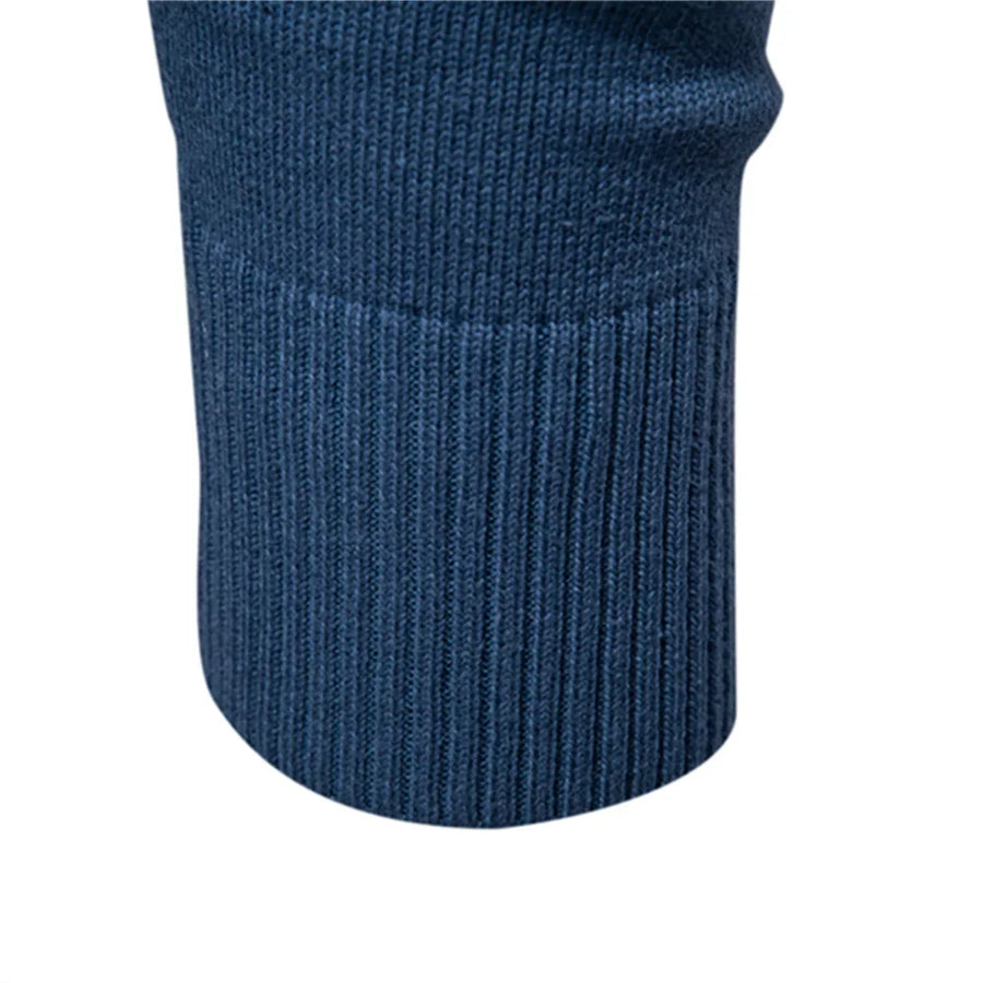 Maglione da uomo a girocollo in maglia tinta unita, blu royal