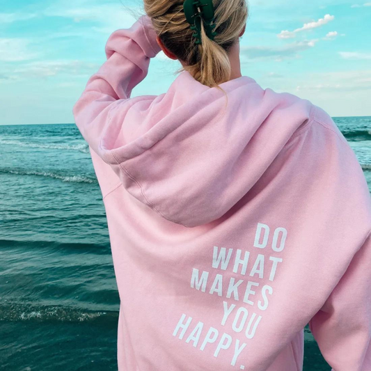 Damhoodie med tryckt text, avslappnad stil, perfekt för fritid eller utekvällar